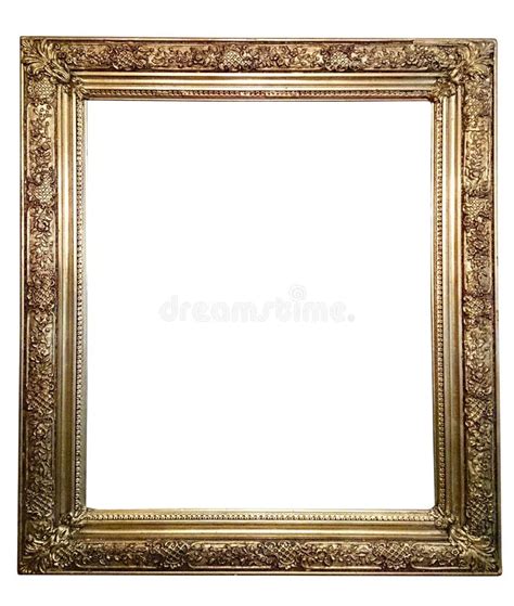 Quadro Dourado Antigo Isolado No Fundo Branco Foto De Stock Imagem De