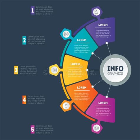 Web Template Of A Circle Info Chart Diagram Or Presentation On Stock