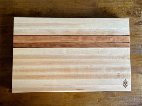 Handmade Edge Grain Cutting Board Maple Cherry & Walnut - Etsy