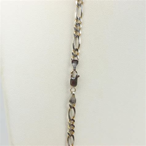 Kt White Gold Figaro Necklace Property Room