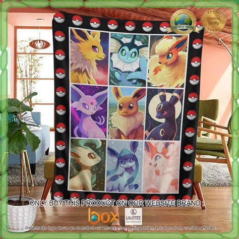 Hot Fleece Blanket Eevee Evolution Custom Pokemon Express Your Unique Style With Boxboxshirt