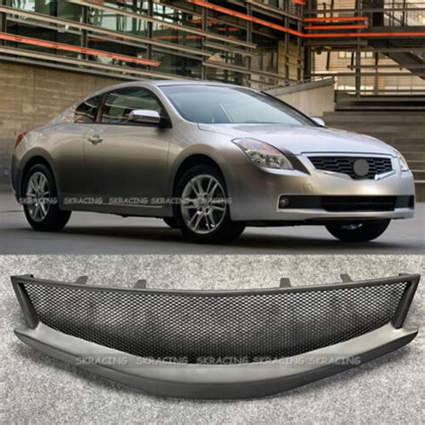 For 2008 2009 Nissan Altima Coupe Matte Black Front Bumper Mesh Grille