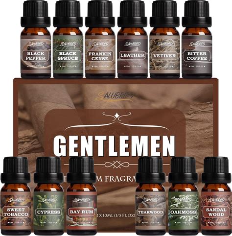 Salubrito Essential Oils Set For Men Fragrance Oil Set For Diffuser