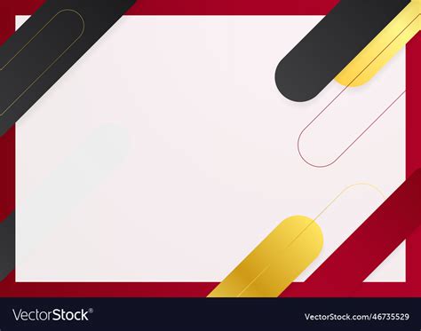 Modern abstract red black gold background Vector Image