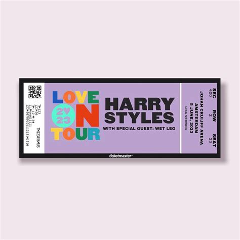 Harry Styles Love on Tour 2023 Souvenir Ticket Customizable - Etsy UK