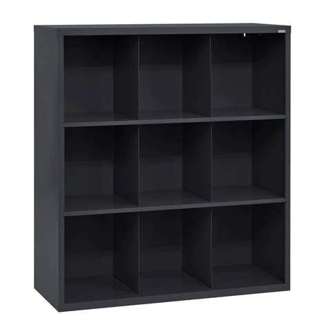 Sandusky Steel 9 Cube Organizer In Black 52 In H X 46 In W X 18 In