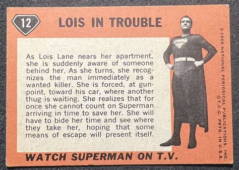 1966 Topps Superman Trading Card 12 Vgex Ebay