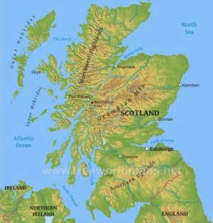 Scotland Physical Map