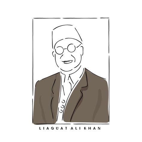 EPS file of line art vector of Liaquat Ali Khan. 35066231 Vector Art at ...