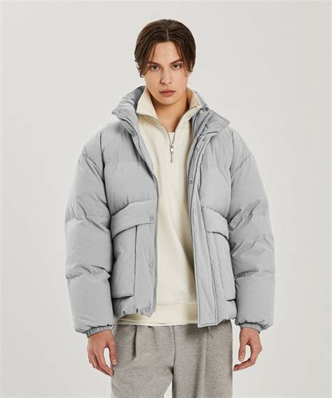 Musinsa Ad Hoc Unisex Winter Short Puffer Down K Grey Hzado