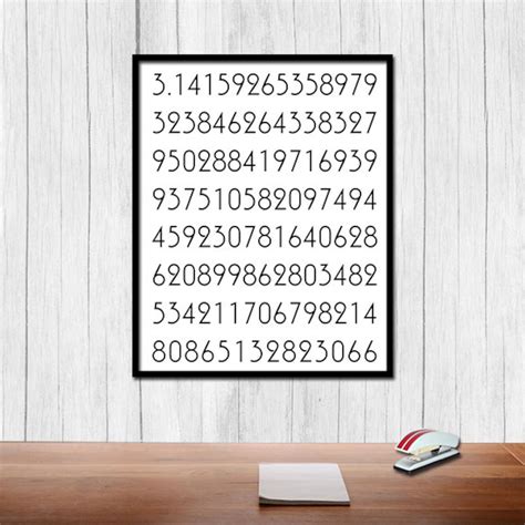 Pi Poster Printable Art Digits of Pi Math Poster Instant - Etsy