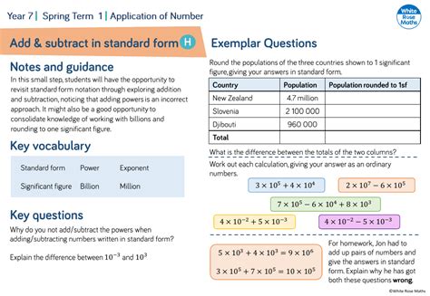 Add Subtract In Standard Form Questions Maths