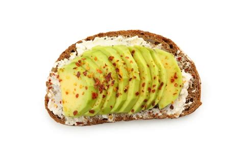 Premium Photo | Delicious toast with avocado isolated on white background