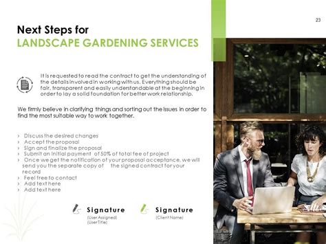 Landscape Gardening Services Proposal Powerpoint Presentation Slides