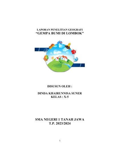 LAPORAN PENELITIAN GEOGRAFI GEMPA BUMI DI LOMBOK