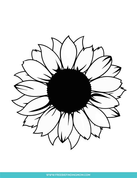 Free Downloadable Stencils Sunflower