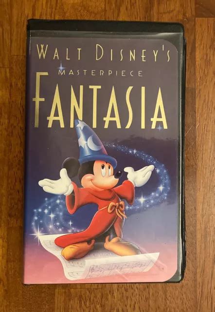 Walt Disney Masterpiece Fantasia Vhs Diamant Clapet Noir Avec