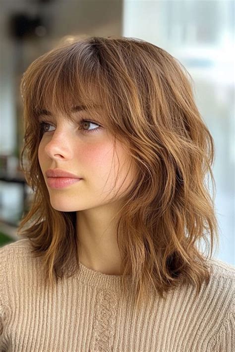 Wavy Lob Haircuts For Effortless Glamour Textured Shaggy Lob With