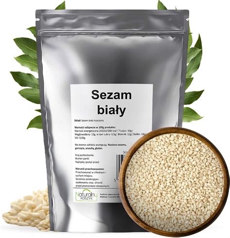 Solup Sezam Biały Łuskany 1Kg Naturalny Świeży Ceny i opinie Ceneo pl