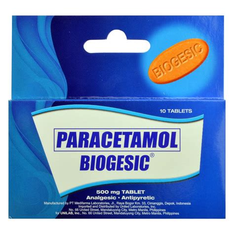 Biogesic Biogesic Paracetamol Mg Tablets Shopee Philippines