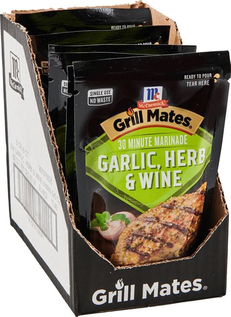 Mccormick Grill Mates Garlic Herb And Wine 30 Minute Marinade 5 Oz Pack Of 6