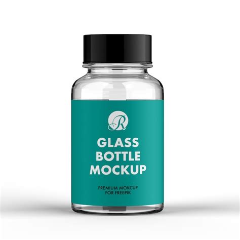 Premium Psd Frosted Glass Pill Bottle Mockup