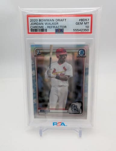 Bowman Draft Jordan Walker Chrome Refractor Psa Cardinals