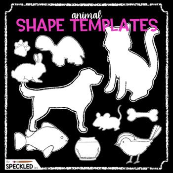 ANIMAL Shape Templates. Clipart shapes to write on. Frames, outlines ...