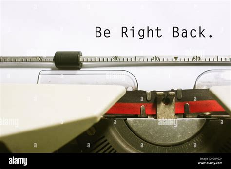 be right back Stock Photo - Alamy