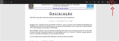 Declara O Profissional Crf Ce