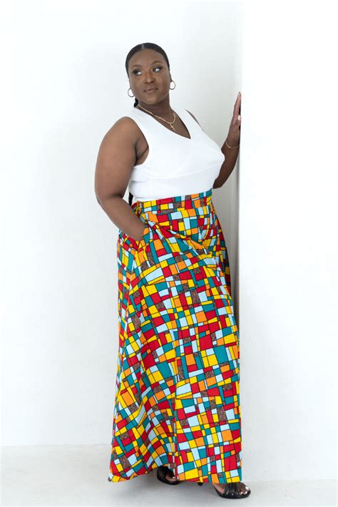 Tolu African Print Maxi Skirt Daveenah