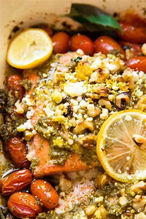 Lemon Basil Pesto Salmon Recipe Jar Of Lemons