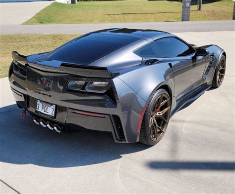 Chevrolet Corvette C Z Grey With Bronze Vossen Hf Wheel Front