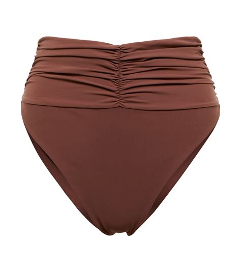 Magda Butrym High Rise Ruched Bikini Bottoms Magda Butrym