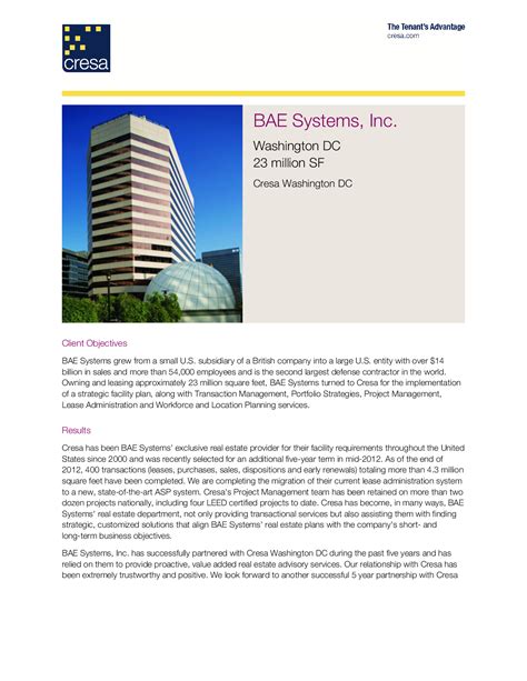 BAE Systems, Inc.