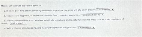 Solved Match Each Term With The Correct Definition A The Chegg