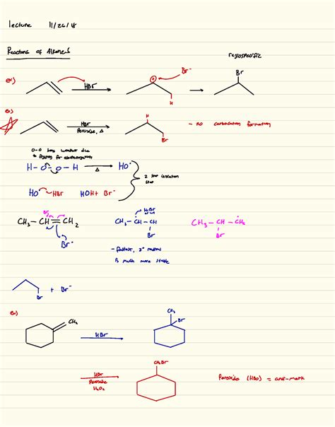 Section 36 Bandik Lecture 11 Reactions Of Alkenes Regiospecific Br 3r Ex Hbr Ex H Hbr