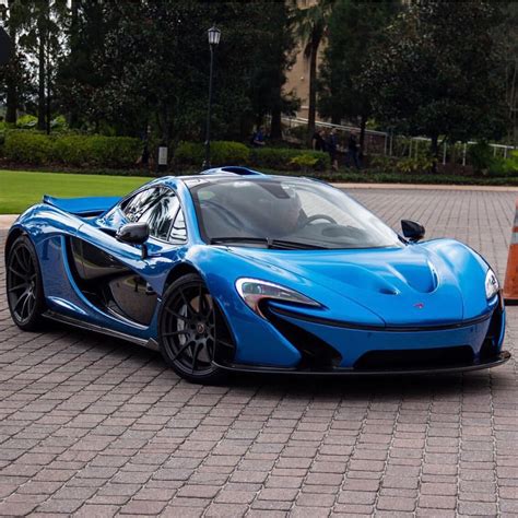 Mclaren P1 Painted In Cerulean Blue W Exposed Carbon Fiber Photo Taken