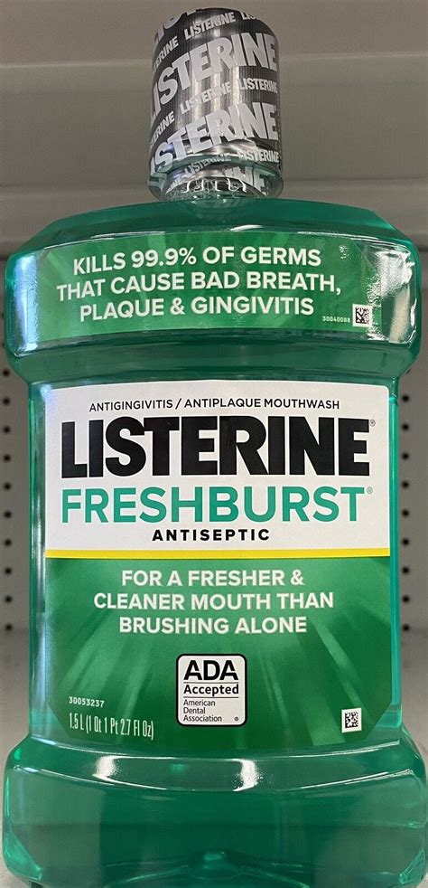 Listerine FRESHBURST Mouthwash Antiseptic Antigingivitis Antiplaque 50