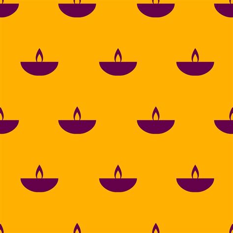 Seamless pattern with oil lamp diya for indian festival Diwali 12322447 ...