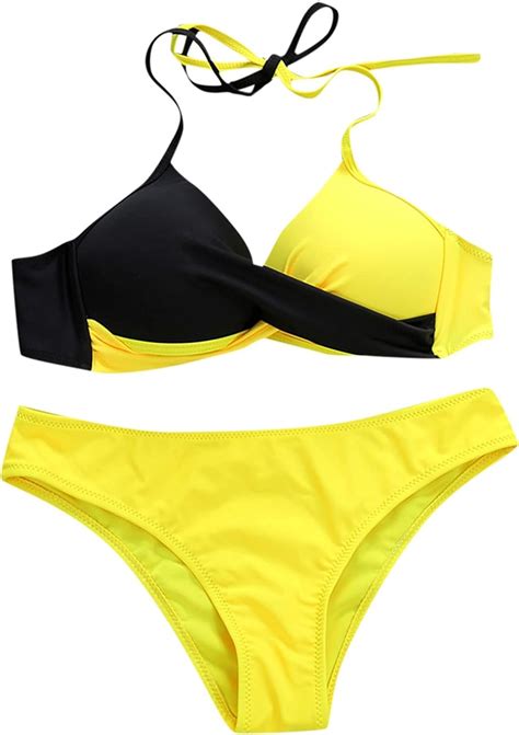 Costumi Da Bagno Da Donna Imbottito Push Up Reggiseno Bikini Set