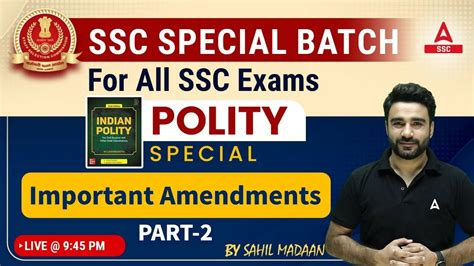 Ssc Cgl Ssc Chsl Ssc Mts Constitution Important Amendments Part