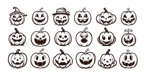 Premium Vector Happy Halloween Silhouette Set Collection Of Halloween