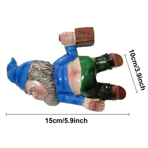 Funny Drunk Gnomes Craft Naughty Drunken Gnome Statue Lying Down