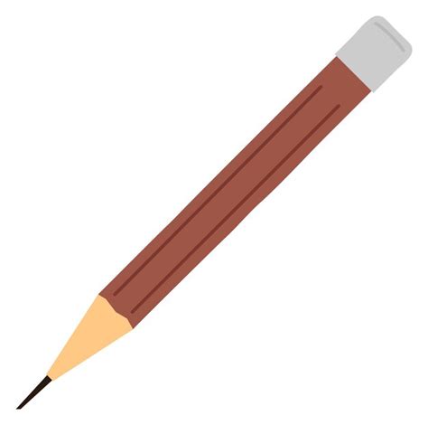 Premium Vector | Pencil color icon drawing wooden sharp tool