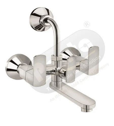 Panta Double Handle Kubix Prime Brass L Band Wall Mixer Tap For