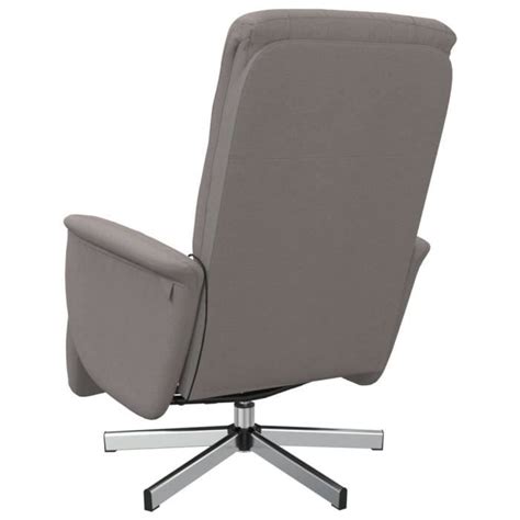 KEENSO Fauteuil Inclinable De Massage Avec Repose Pieds Taupe Tissu