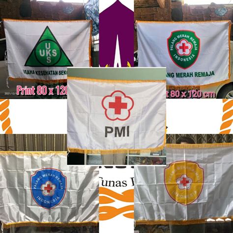 Jual Bendera Pmi Pmr Smp Sma Madya Wira Uks Palang Merah Indonesia