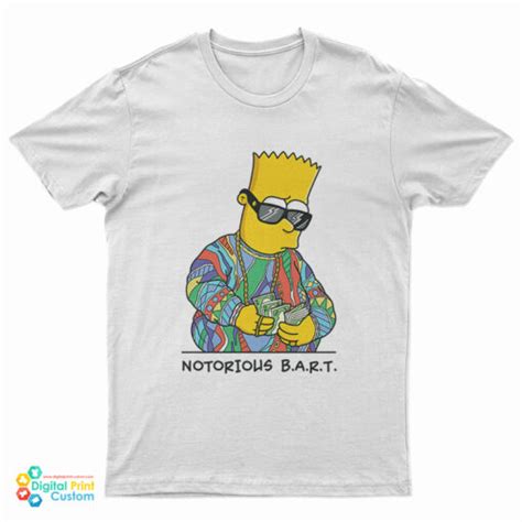 The Notorious Bart Simpson Hip Hop T Shirt For Unisex