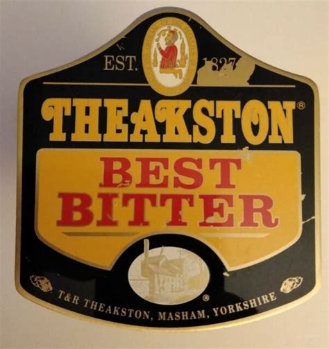 Vintage Pump Clip Badge Theakston Best Bitter Breweriana Decor Free